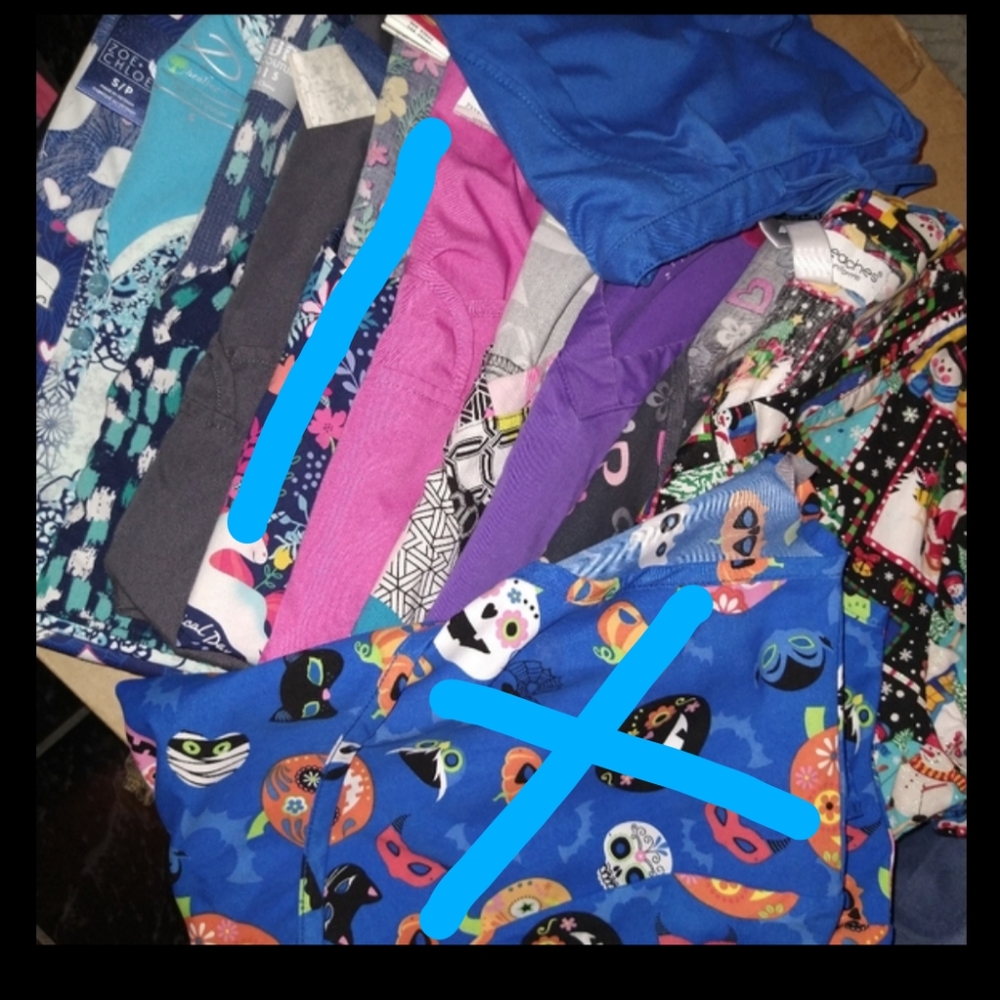 Set of 13 Small Scrub Tops